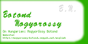 botond mogyorossy business card